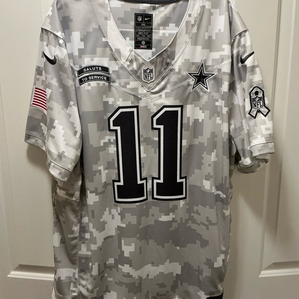 Nike Micah Parsons Dallas Cowboys #11 Salute to Service Camo Jersey - Gray/Black